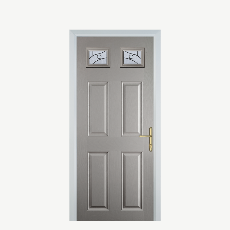 DoorI 4 Panel 2 Square Agate Grey Zinc Art Abstract image 0