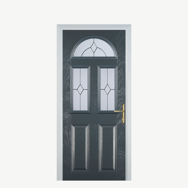 Door G 2 Panel 1 Arch Grey Classic image 0
