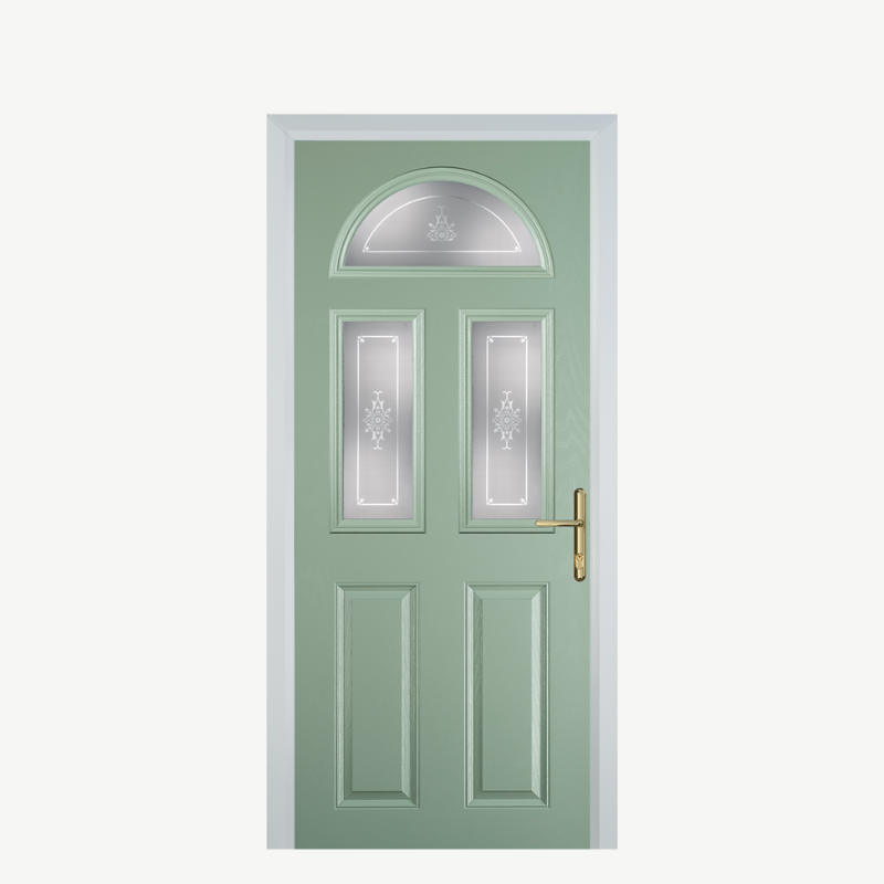 Door G 2 Panel 1 Arch Chartwell Green Straxton image 0