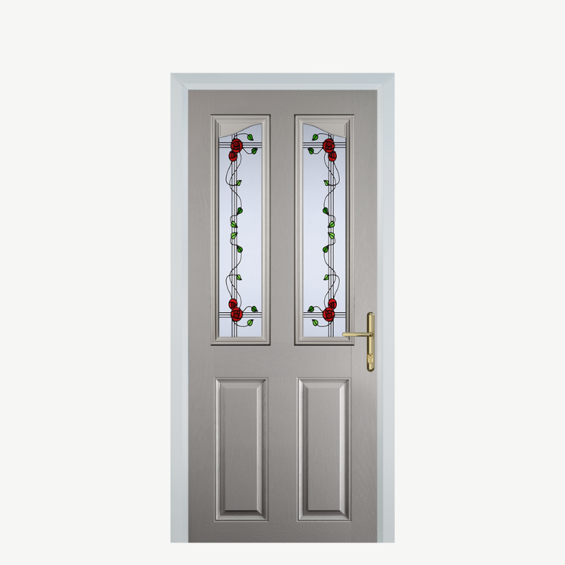 Door B 2 Panel 2 Angle Agate Grey Mackintosh Rose image 0