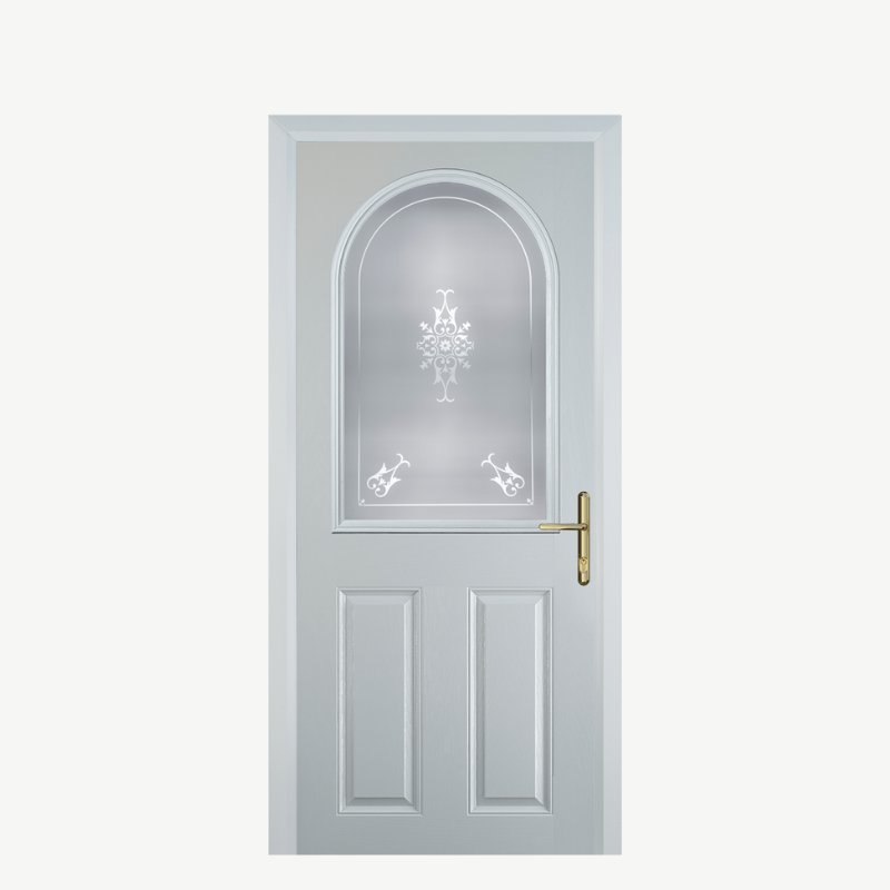 Door E 2 Panel 1 Arch White Straxton image 0