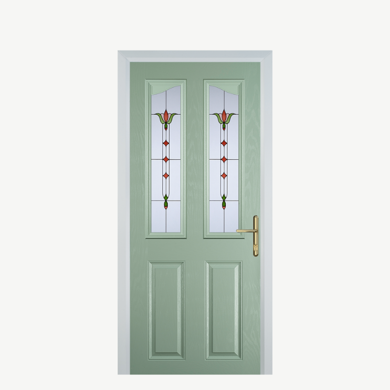Door B 2 Panel 2 Angle Chartwell Green Fleur image 0