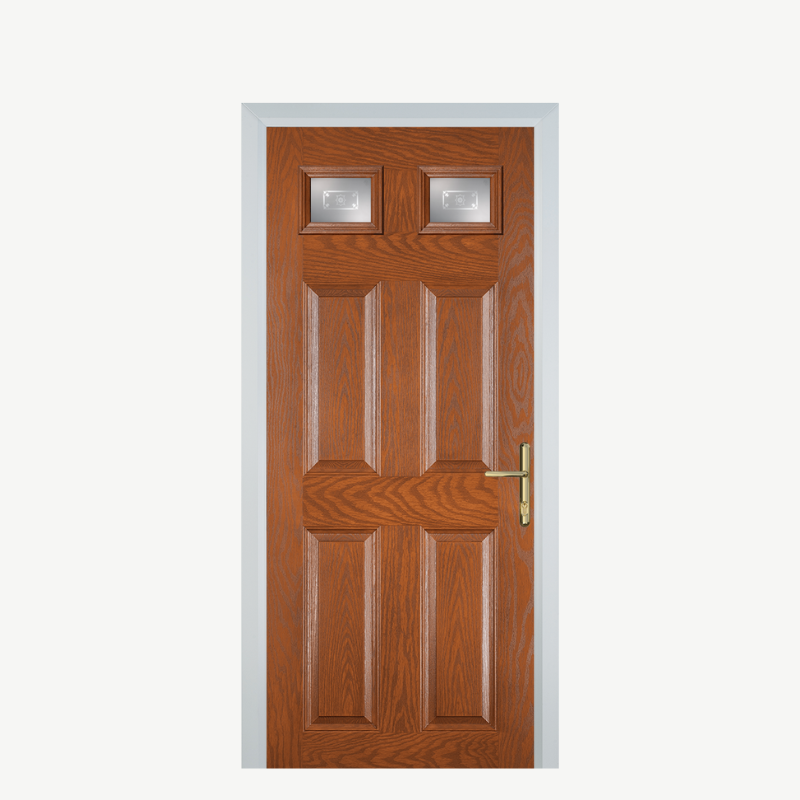 DoorI 4 Panel 2 Square Oak Straxton image 0