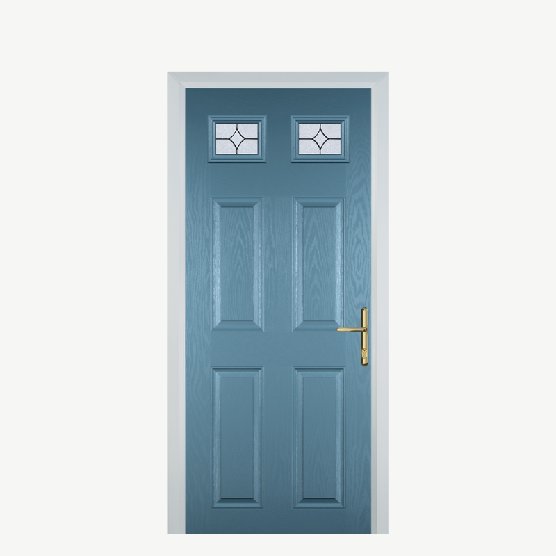 DoorI 4 Panel 2 Square Pastel Blue Flair image 0