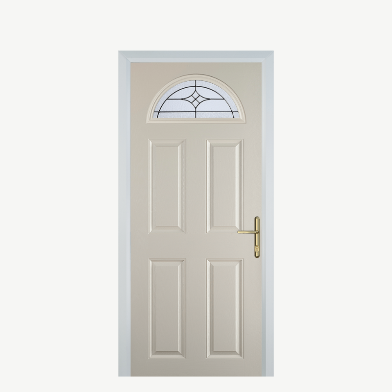 Door D 4 Panel 1 Arch Cream Zinc Art Elegance image 0