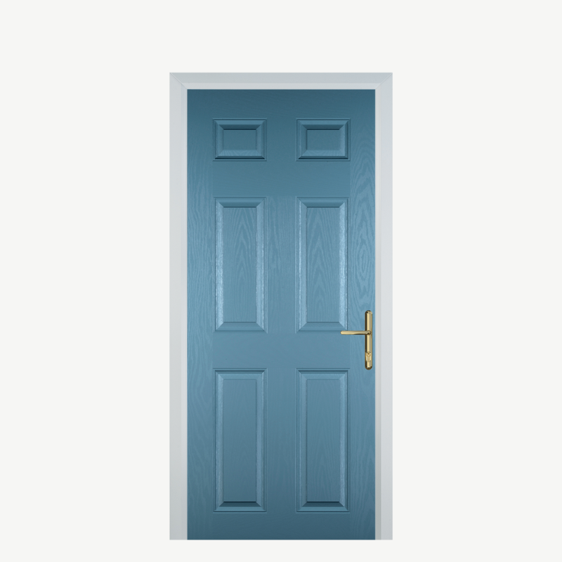 DoorH 6 Panel Pastel Blue image 0