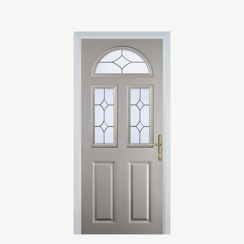 Door G 2 Panel 1 Arch Agate Grey Crystal Diamond image 0