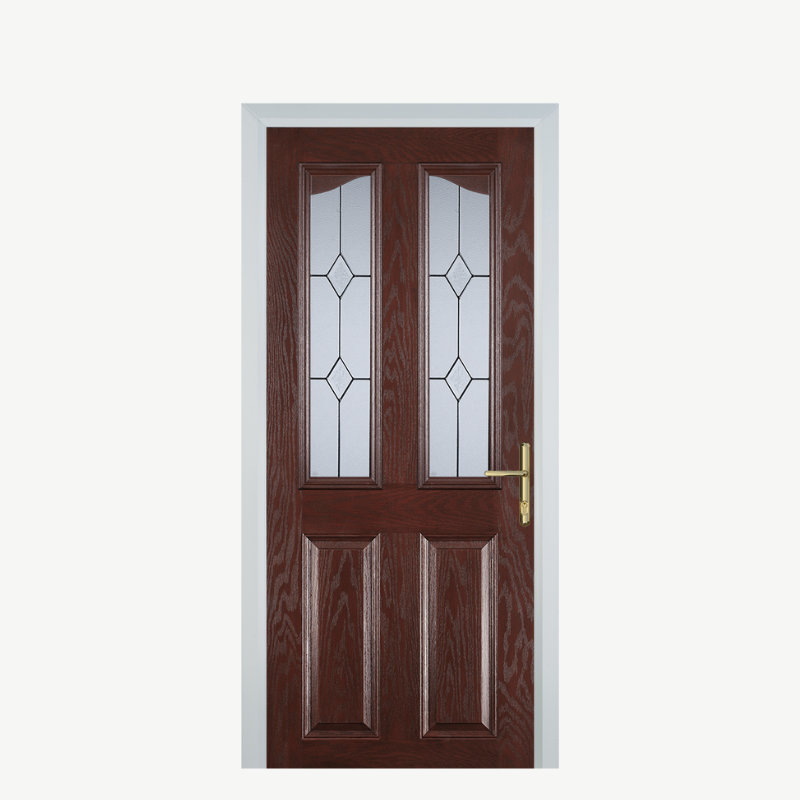 Door B 2 Panel 2 Angle Dark Wood Classic image 0