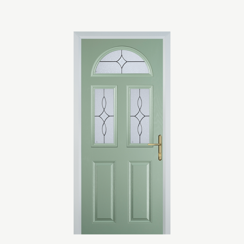 Door G 2 Panel 1 Arch Chartwell Green Flair image 0