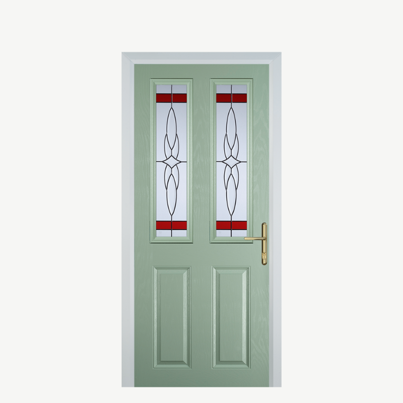 Door C 2 Panel 2 Square Chartwell Green Crystal Harmony Red – UK ...