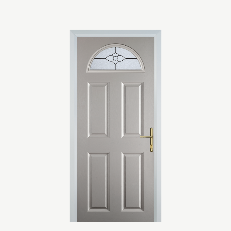 Door D 4 Panel 1 Arch Agate Grey Finesse image 0
