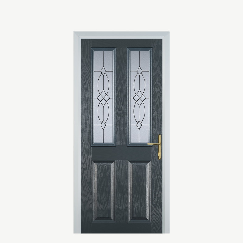 Door C 2 Panel 2 Square Grey Flair image 0