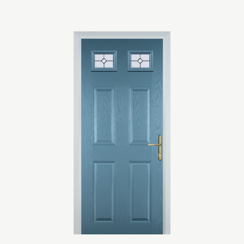 DoorI 4 Panel 2 Square Pastel Blue Finesse image 0