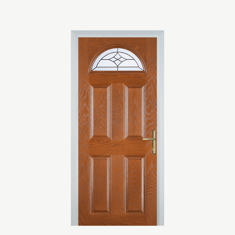 Door D 4 Panel 1 Arch Oak Crystal Harmony Frost image 0