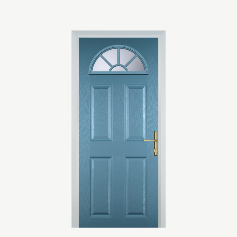 DoorJ 4 Panel 2 Sunburst Pastel Blue image 0