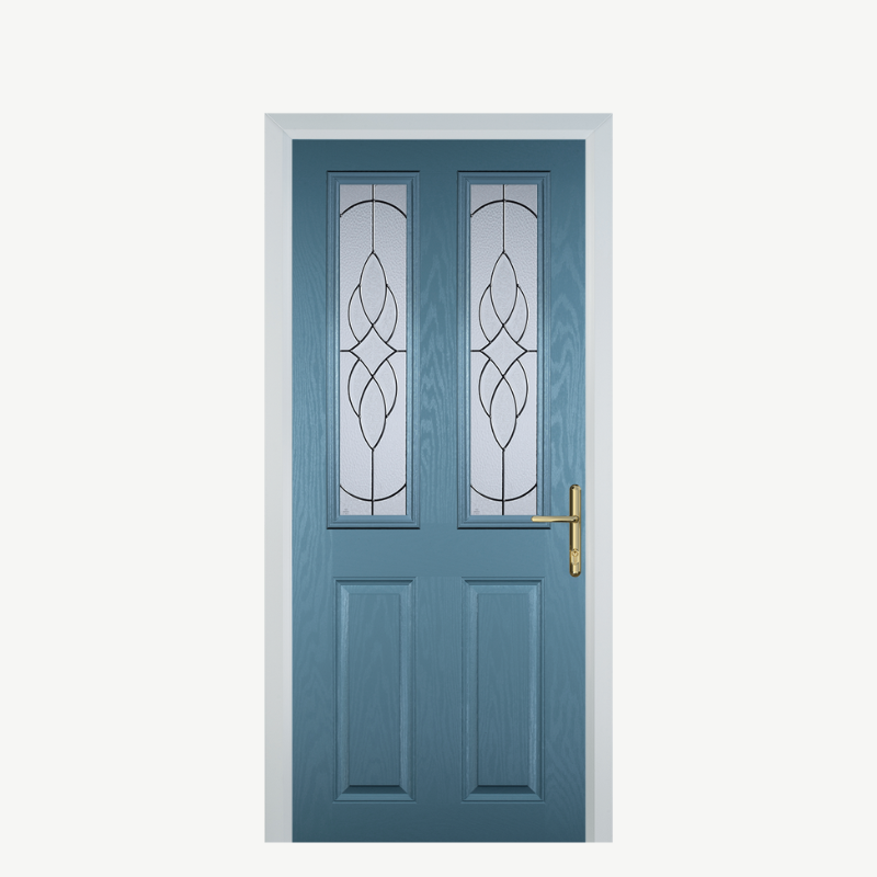 Door C 2 Panel 2 Square Pastel Blue Zinc Art Elegance image 0