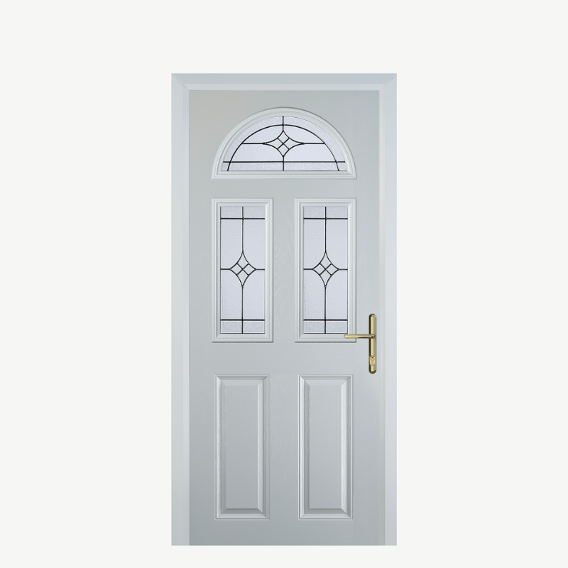 Door G 2 Panel 1 Arch White Zinc Art Elegance image 0