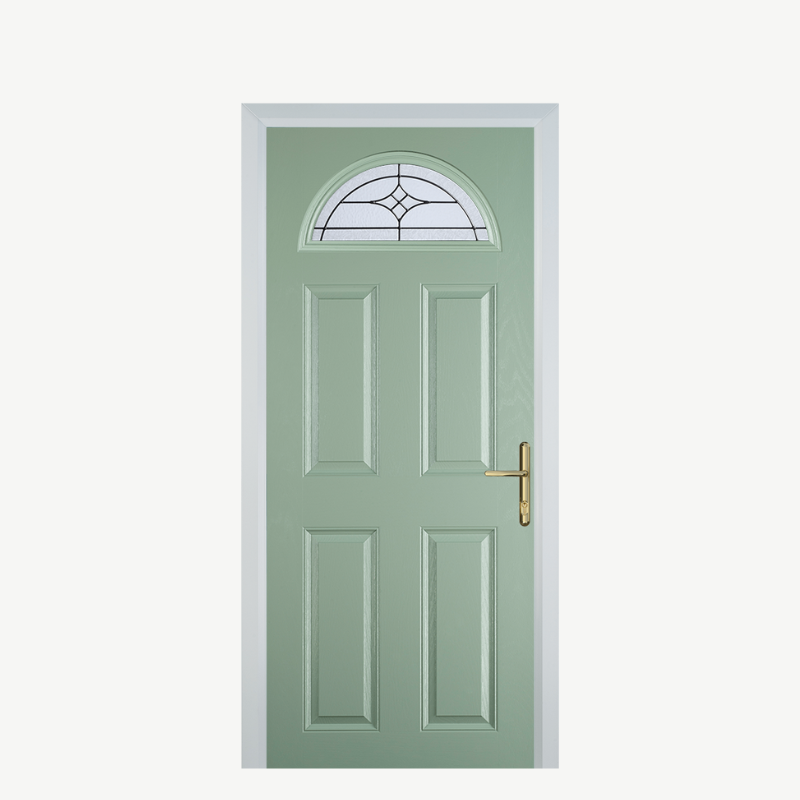 Door D 4 Panel 1 Arch Chartwell Green Zinc Art Elegance image 0