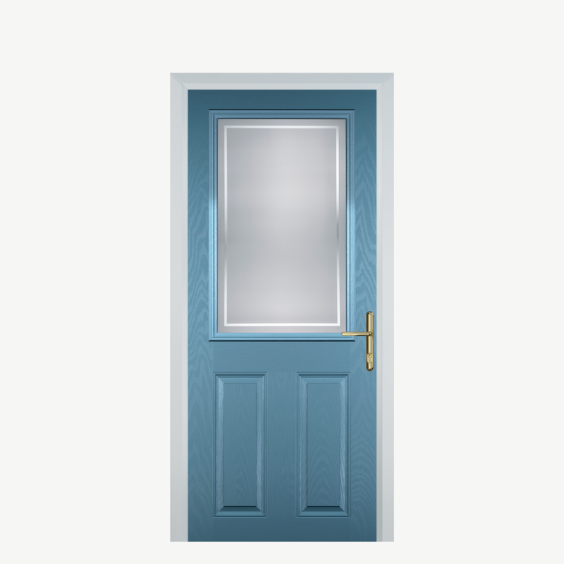 Door F 2 Panel 1 Square Pastel Blue Enfield image 0