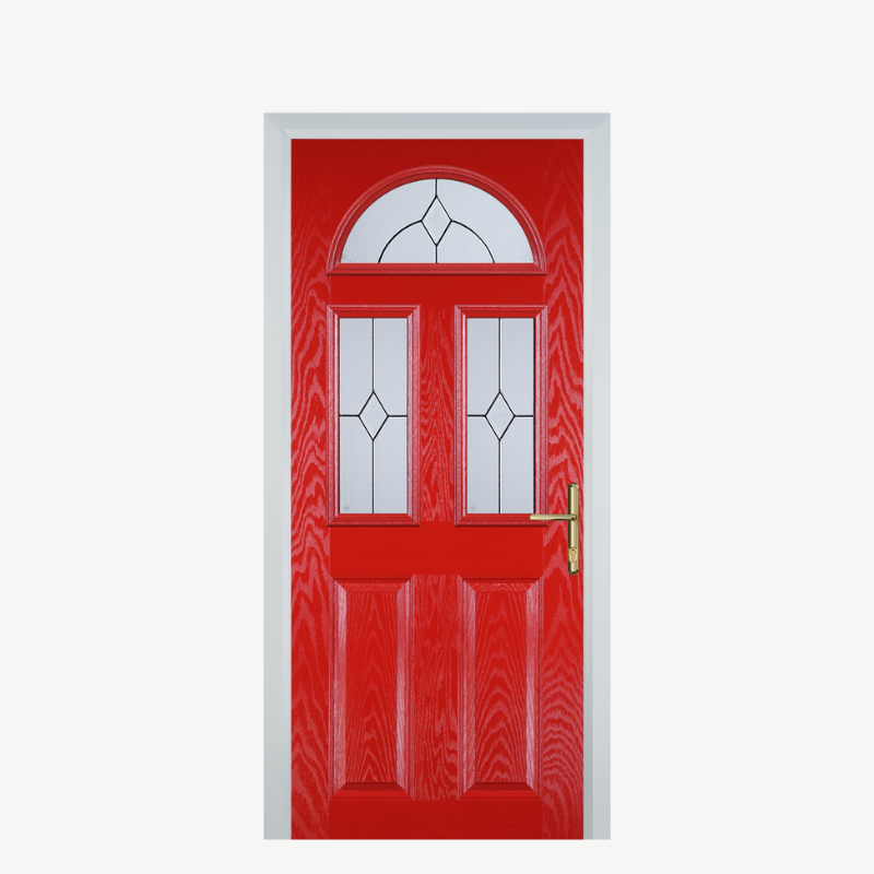Door G 2 Panel 1 Arch Poppy Red (High Gloss) Classic image 0