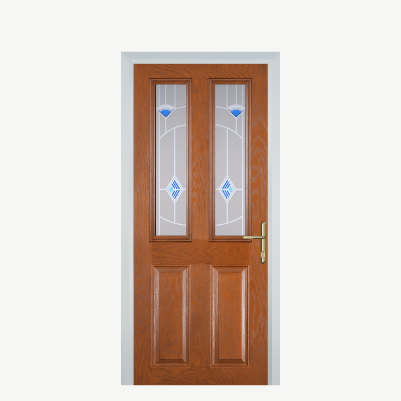 Door C 2 Panel 2 Square Oak Murano Blue image 0