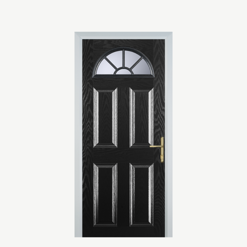 DoorJ 4 Panel 2 Sunburst Black image 0