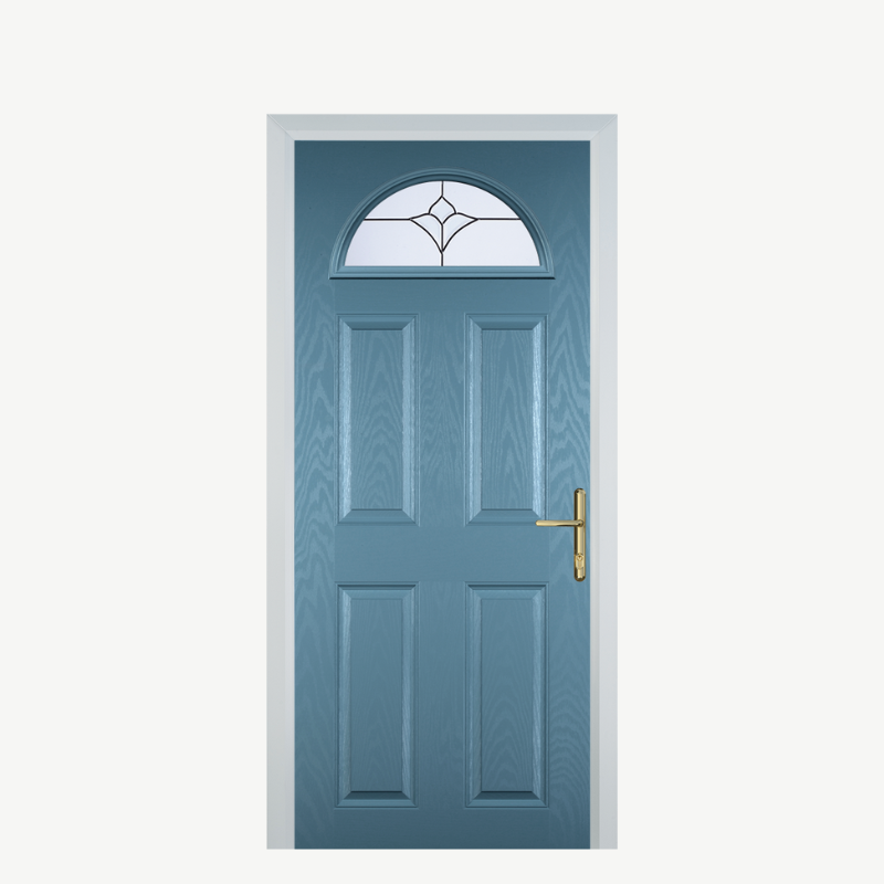 Door D 4 Panel 1 Arch Pastel Blue Crystal Tulip Arch image 0