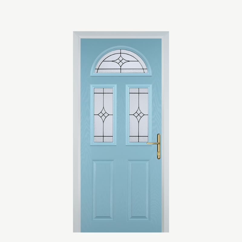 Door G 2 Panel 1 Arch Duck Egg Blue Zinc Art Elegance image 0