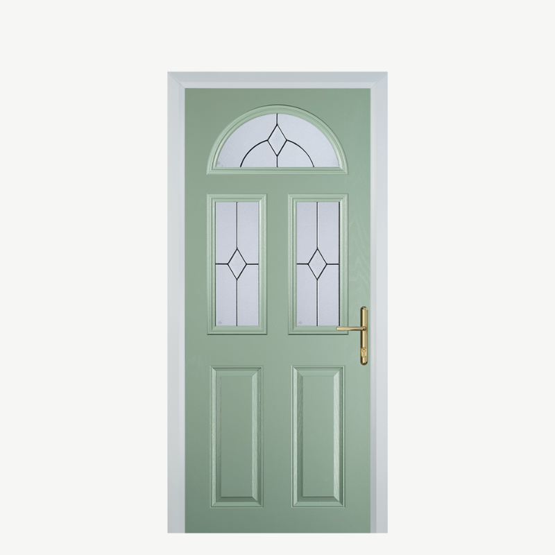 Door G 2 Panel 1 Arch Chartwell Green Classic image 0