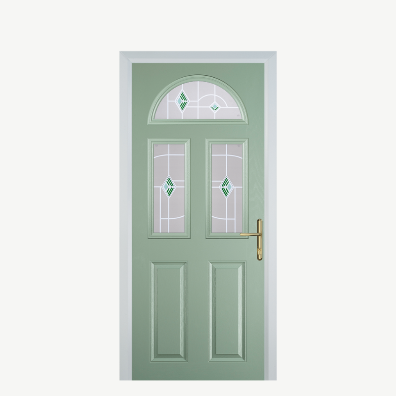 Door G 2 Panel 1 Arch Chartwell Green Murano Green image 0