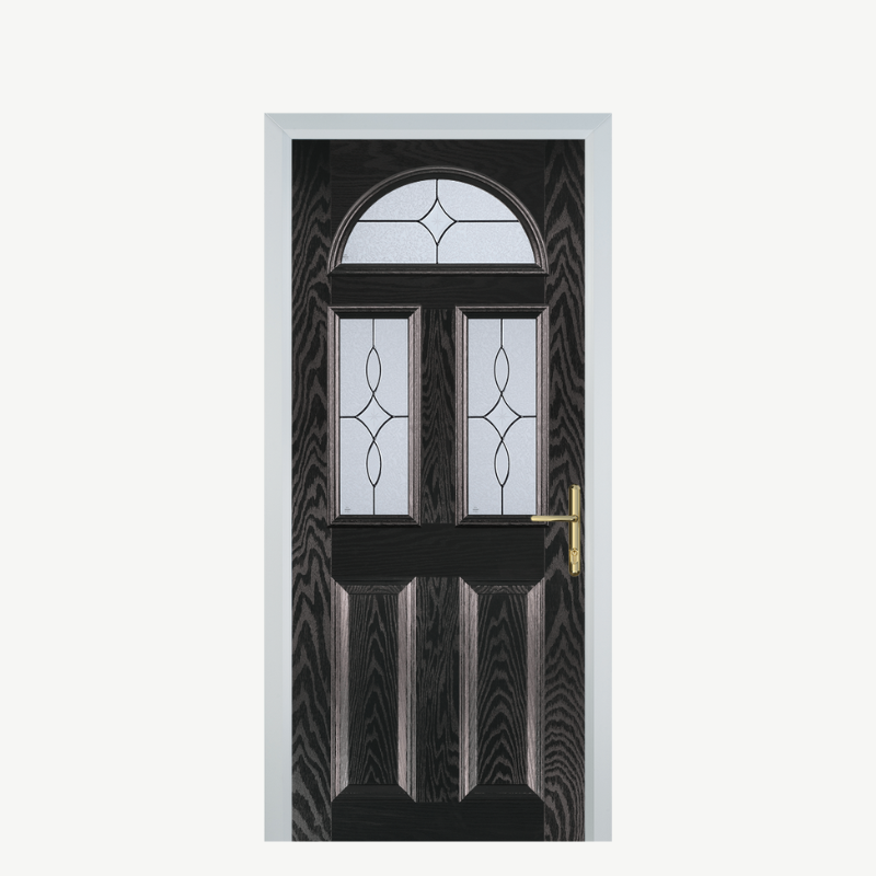 Door G 2 Panel 1 Arch Black Brown Flair image 0