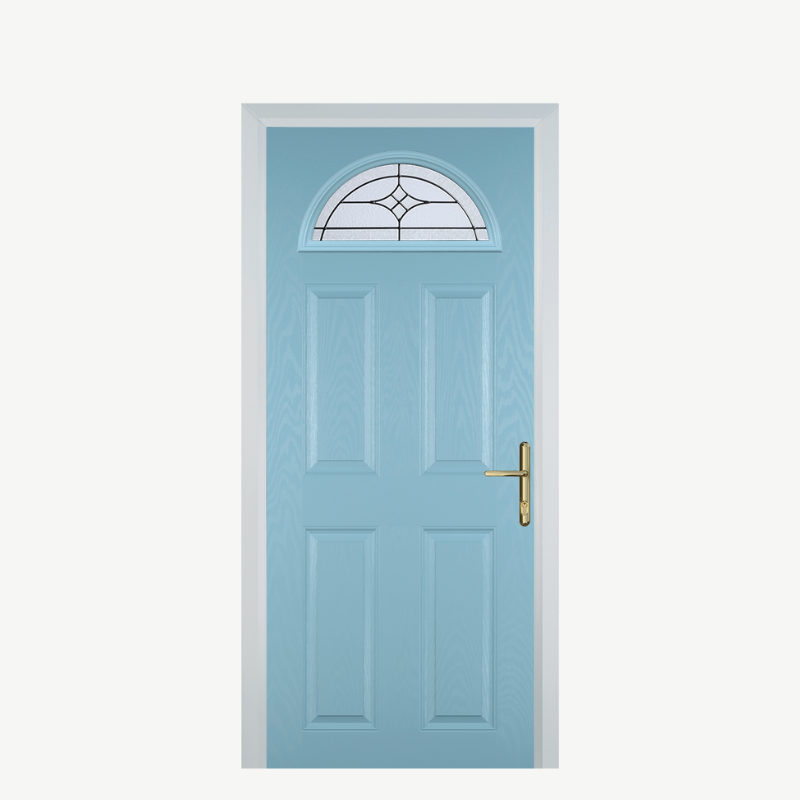 Door D 4 Panel 1 Arch Duck Egg Blue Zinc Art Elegance image 0