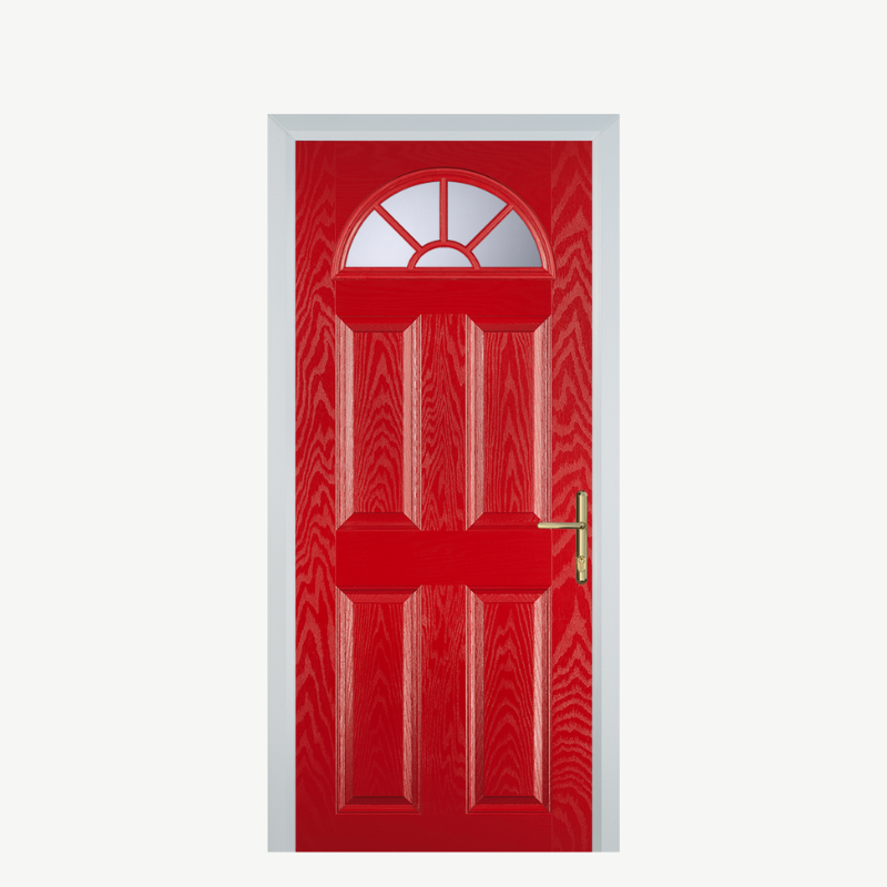 DoorJ 4 Panel 2 Sunburst Red image 0