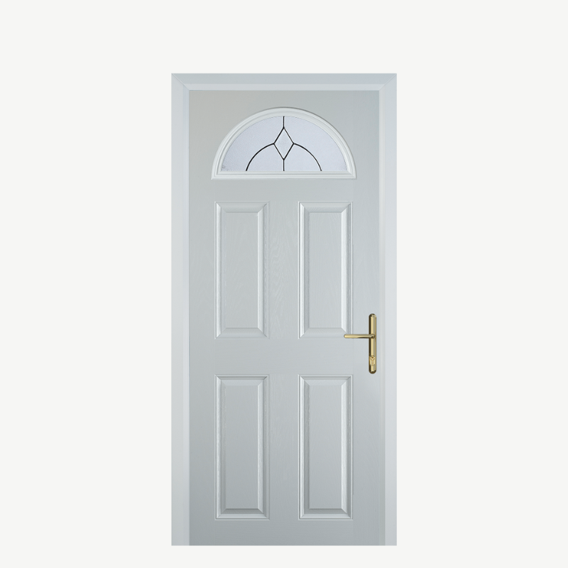 Door D 4 Panel 1 Arch White Classic image 0