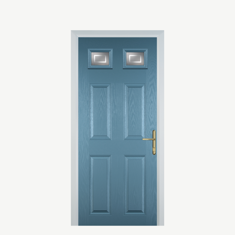 DoorI 4 Panel 2 Square Pastel Blue Enfield image 0