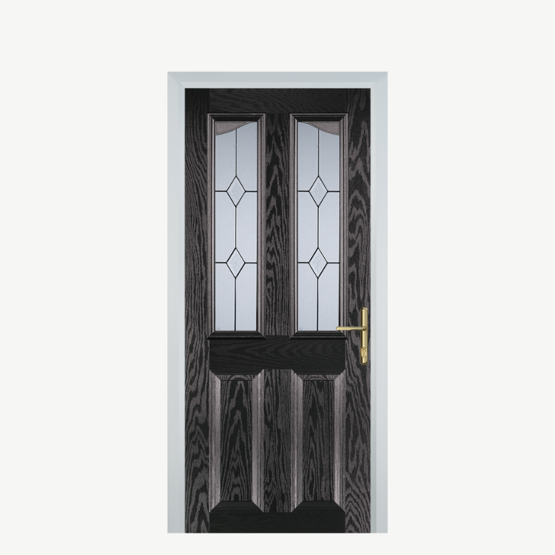 Door B 2 Panel 2 Angle Black Brown Classic image 0