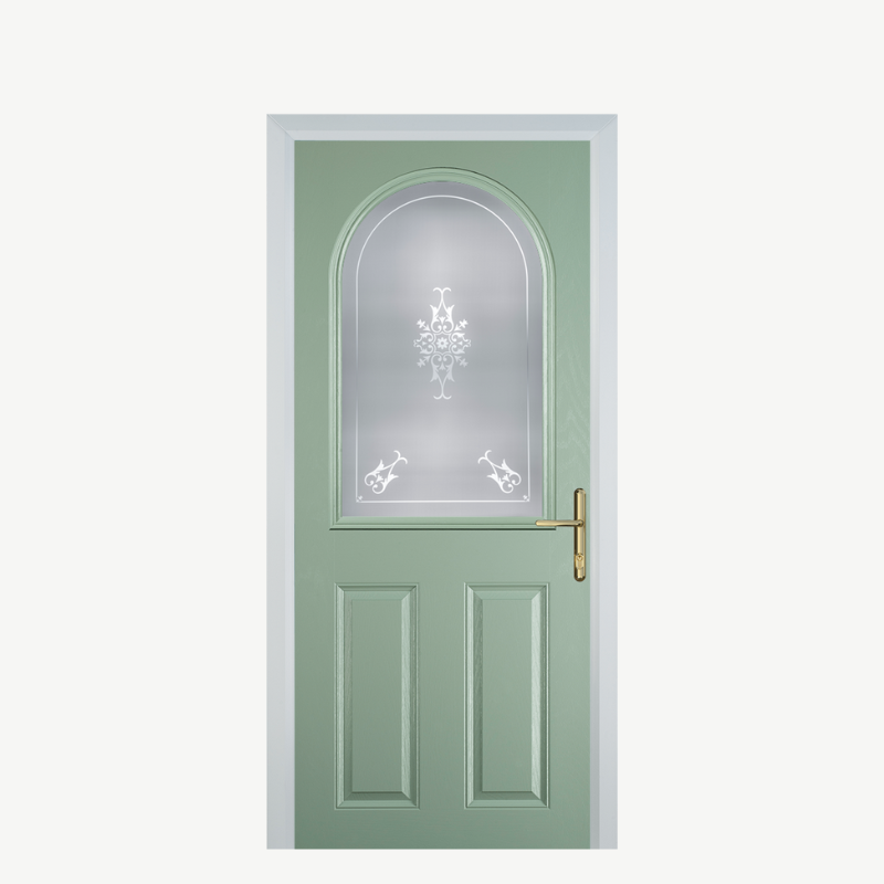 Door E 2 Panel 1 Arch Chartwell Green Straxton image 0