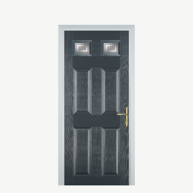 DoorI 4 Panel 2 Square Grey Enfield image 0