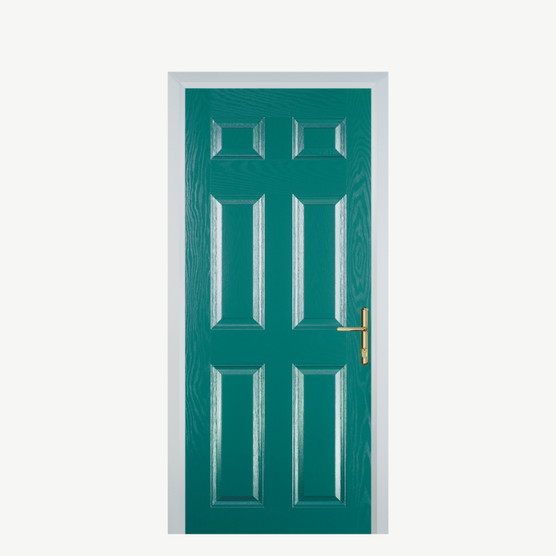 DoorH 6 Panel Turquoiese Blue image 0