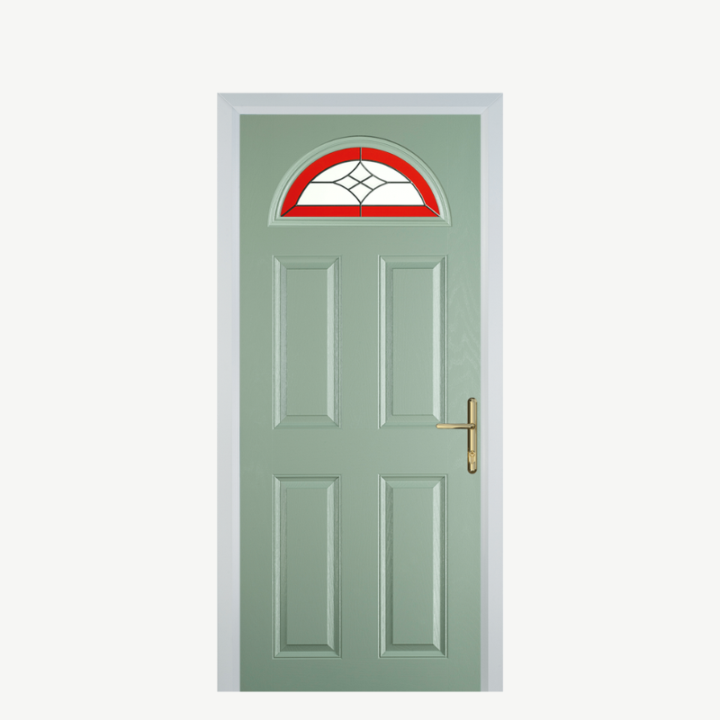 Door D 4 Panel 1 Arch Chartwell Green Crystal Harmony Red – UK ...