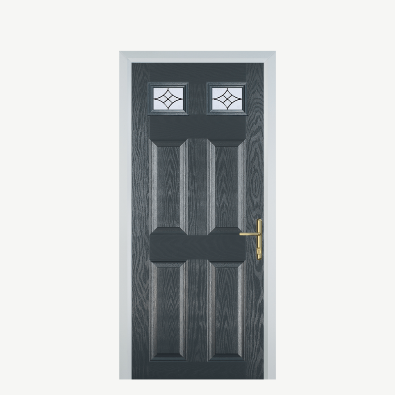 DoorI 4 Panel 2 Square Grey Zinc Art Elegance image 0