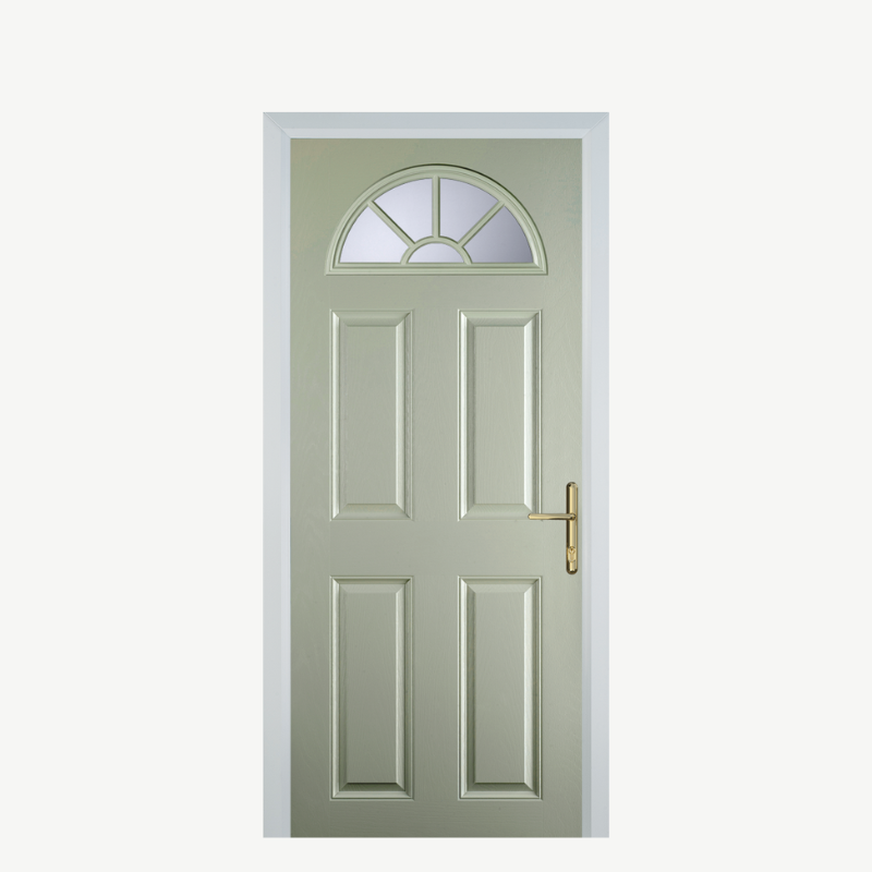 DoorJ 4 Panel 2 Sunburst Pebble Grey image 0