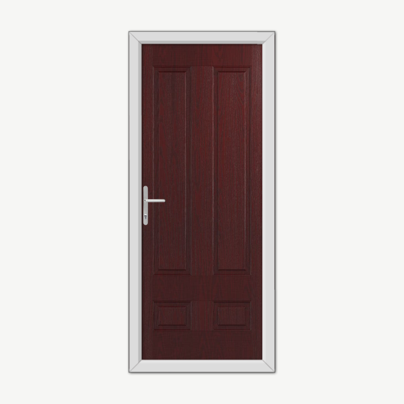 Aston Solid Burgundy Composite Door image 0