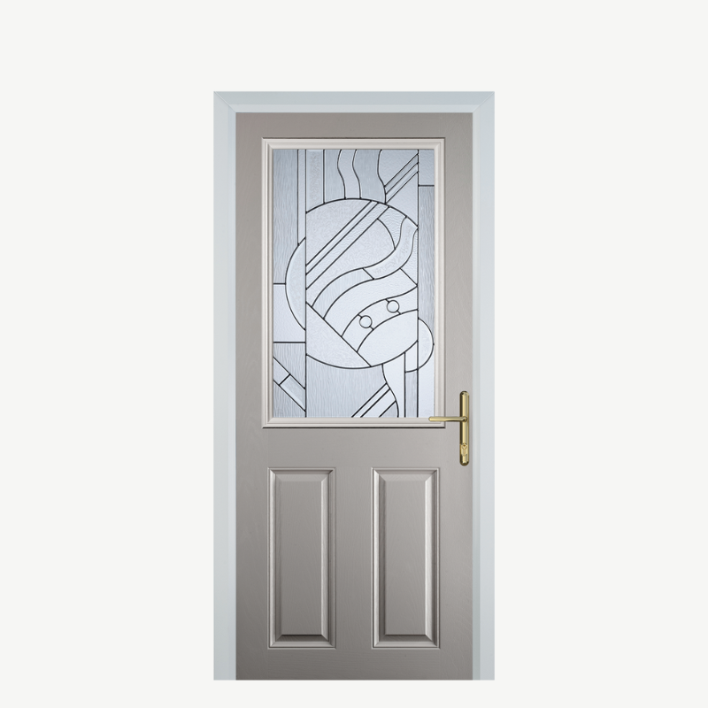 Door F 2 Panel 1 Square Agate Grey Zinc Art Abstract image 0