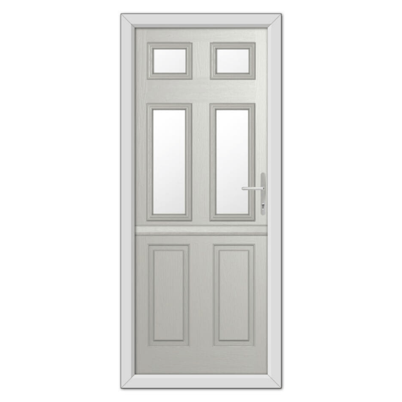 Agate Grey Middleton Glazed 4 Stable Composite Door 48mm Timber Core image 0