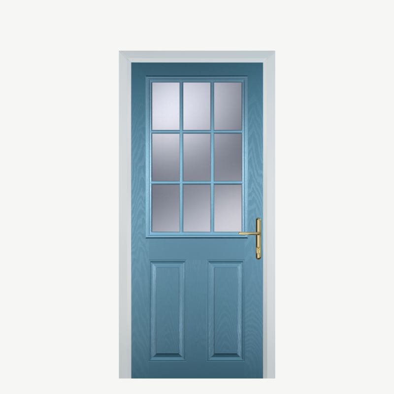 DoorK 2 Panel 1 Grill Pastel Blue image 0