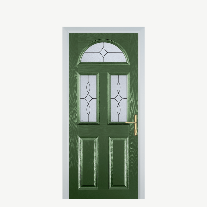 Door G 2 Panel 1 Arch Fern Green Flair image 0