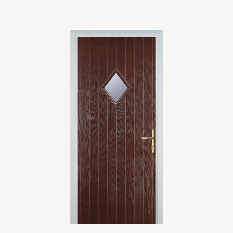 Door P Diamond Dark Wood image 0