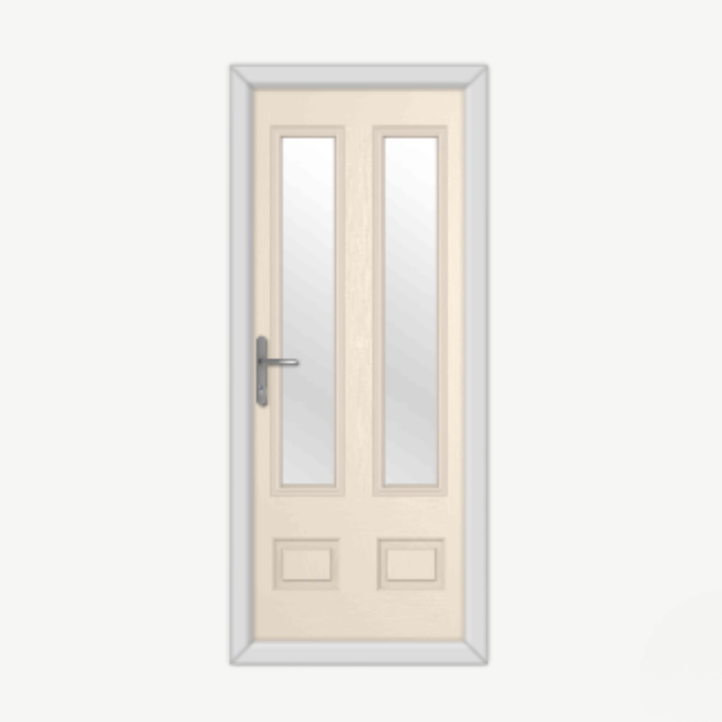 Aston Glazed 2 Cream Composite Door image 0