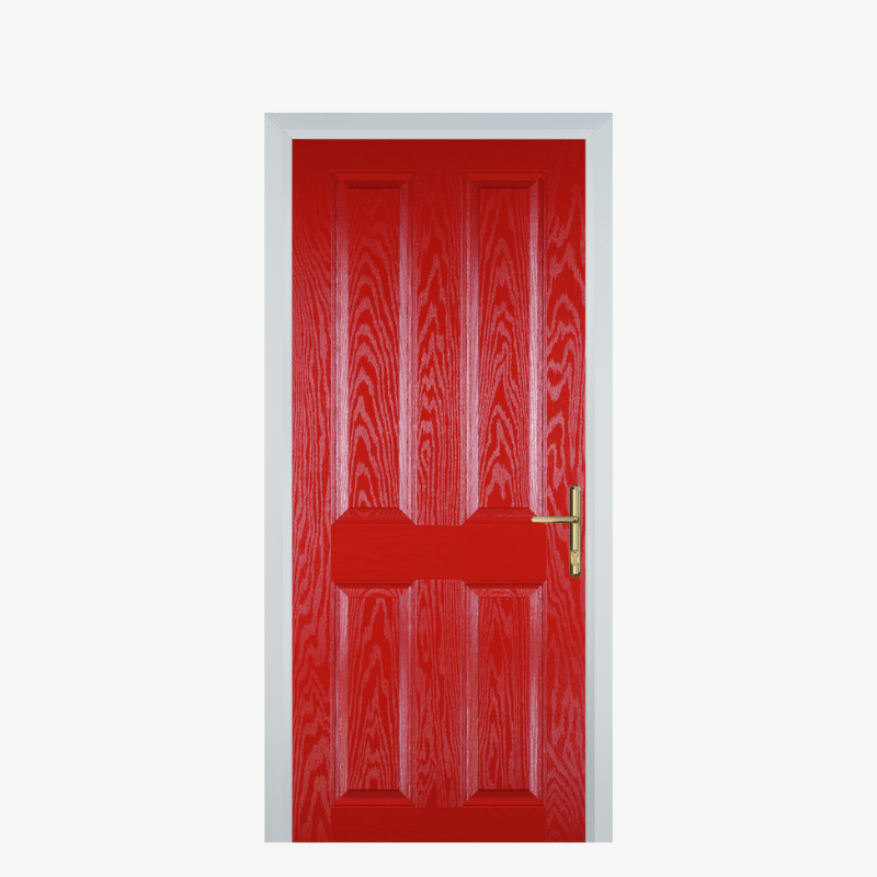 DoorQ 4 Panel Poppy Red (High Gloss) image 0